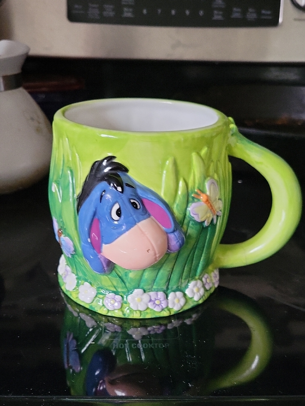 Eeyore 3D Ceramic Mug in Bright Lime Green